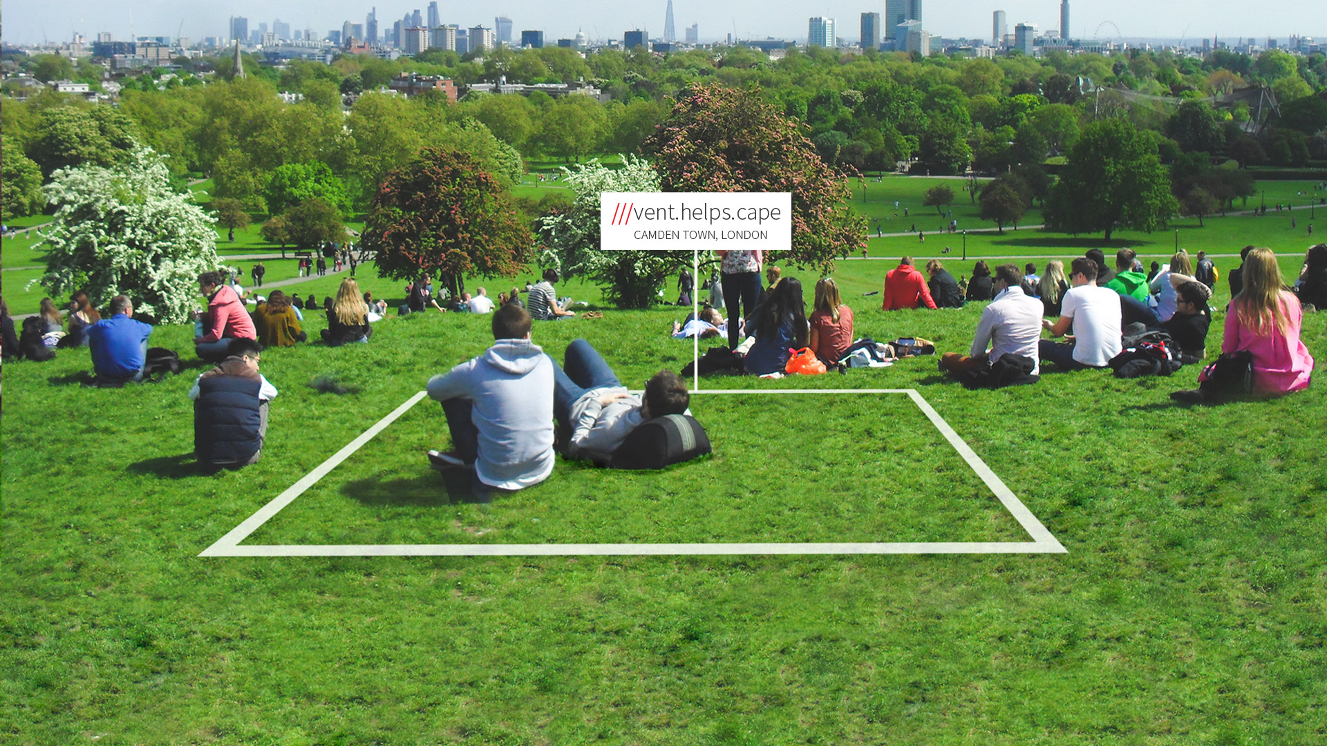 what3words location data to find friends in a park