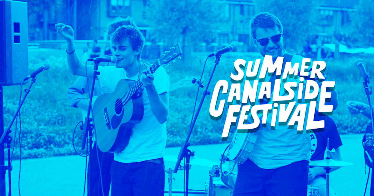 A band playing music with the title Summer Canalised Festival