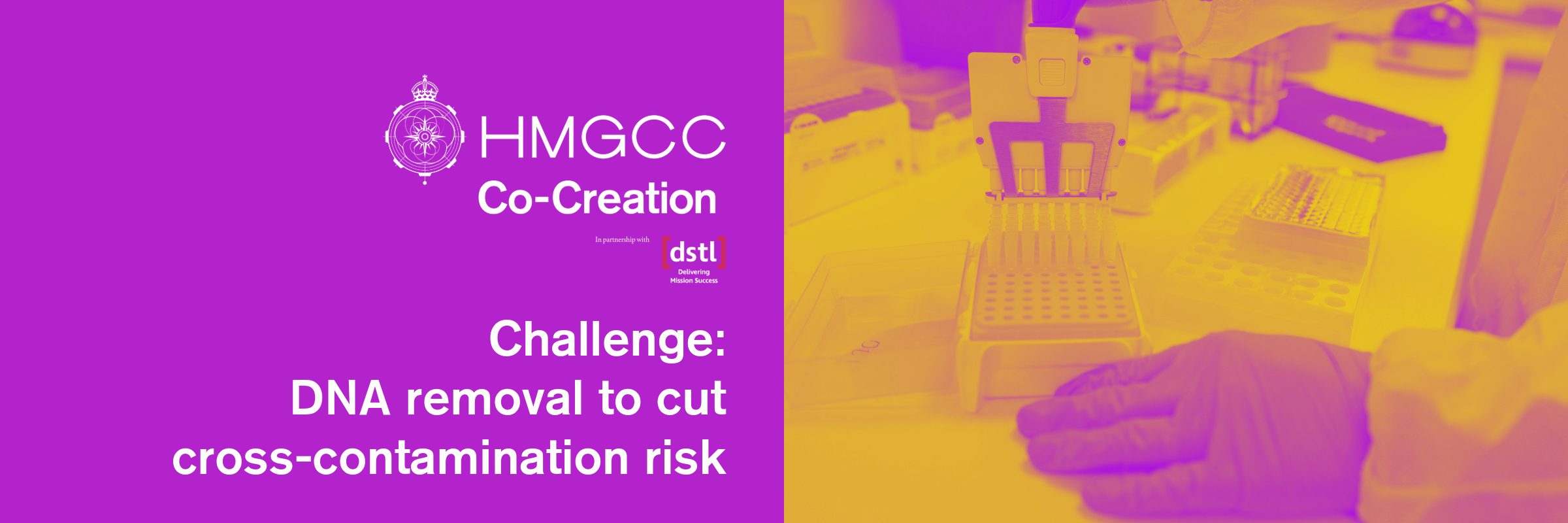 Co-Creation challenge: DNA removal to cut cross-contamination risks banner