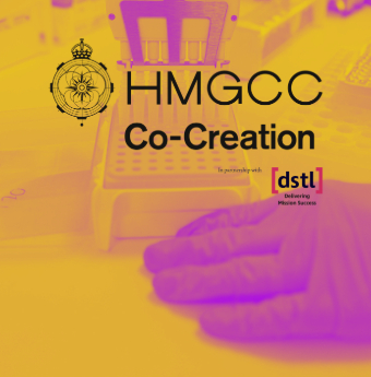 DNA solution challenge thumbnail showing gloved hand working in a lab